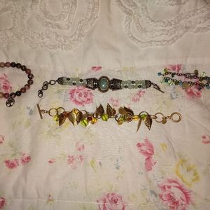 Lot of four bracelets